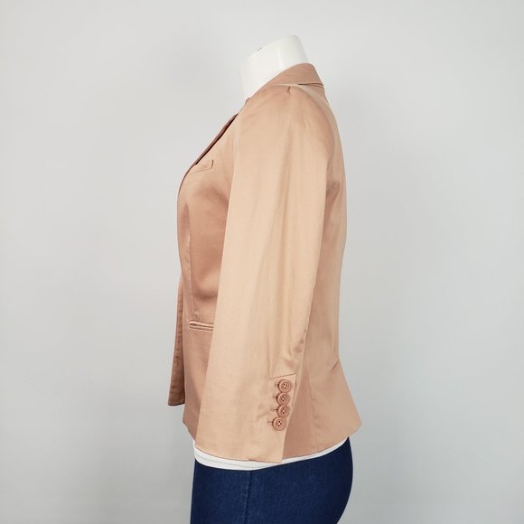 ***SOLD*** RW&CO Pink 3/4 Sleeve Cotton Blazer - Picture 5 of 9